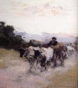 Nicolae Grigorescu Ox Cart painting